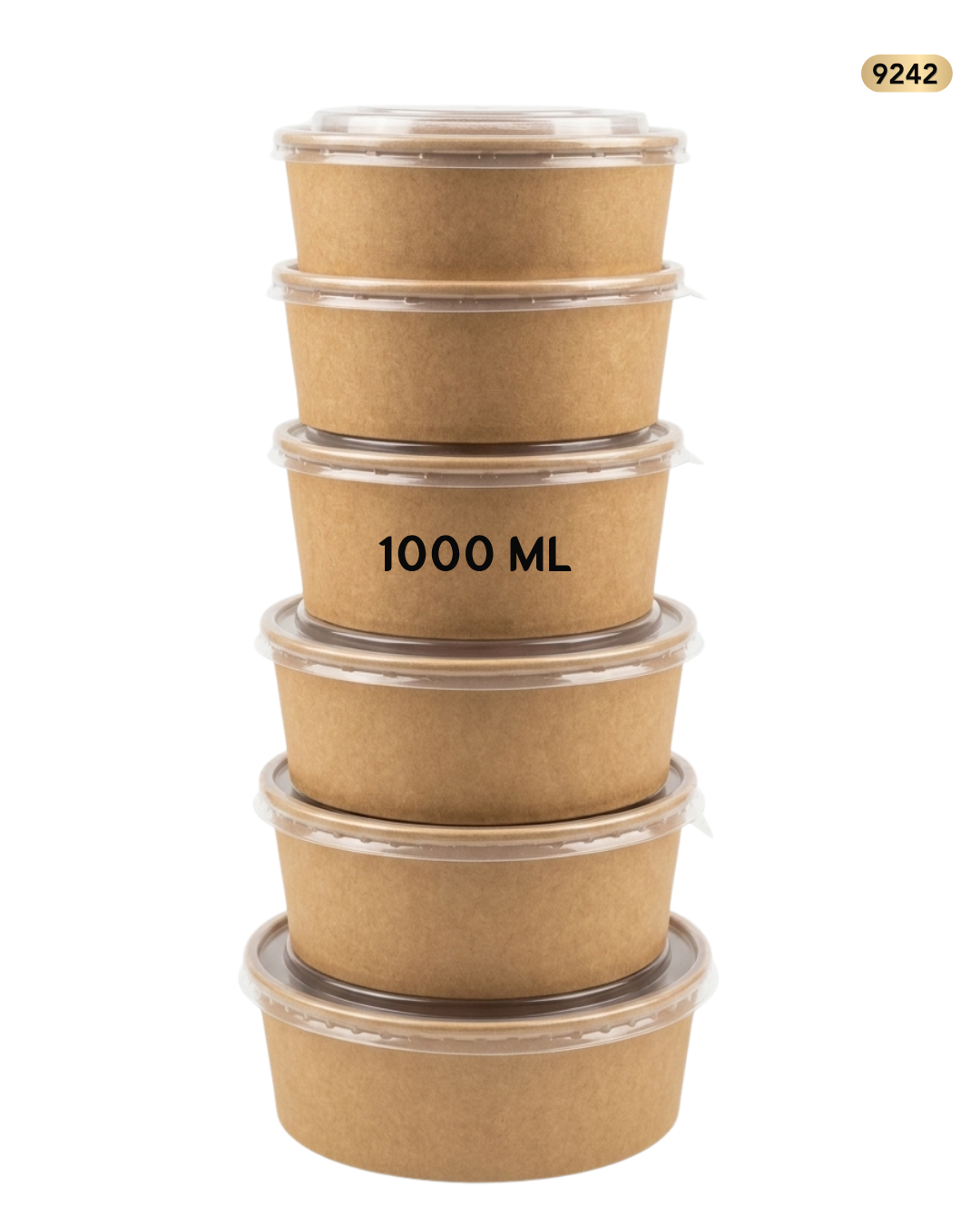 علب كرتون جرفت مدور 1000 مل مع غطاء