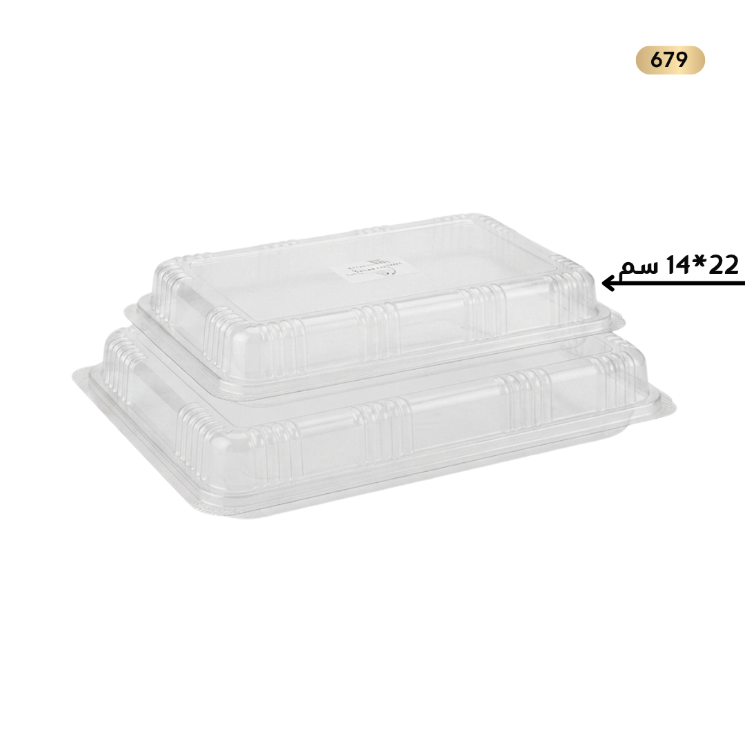 علب بلاستيك بقلاوة صغير