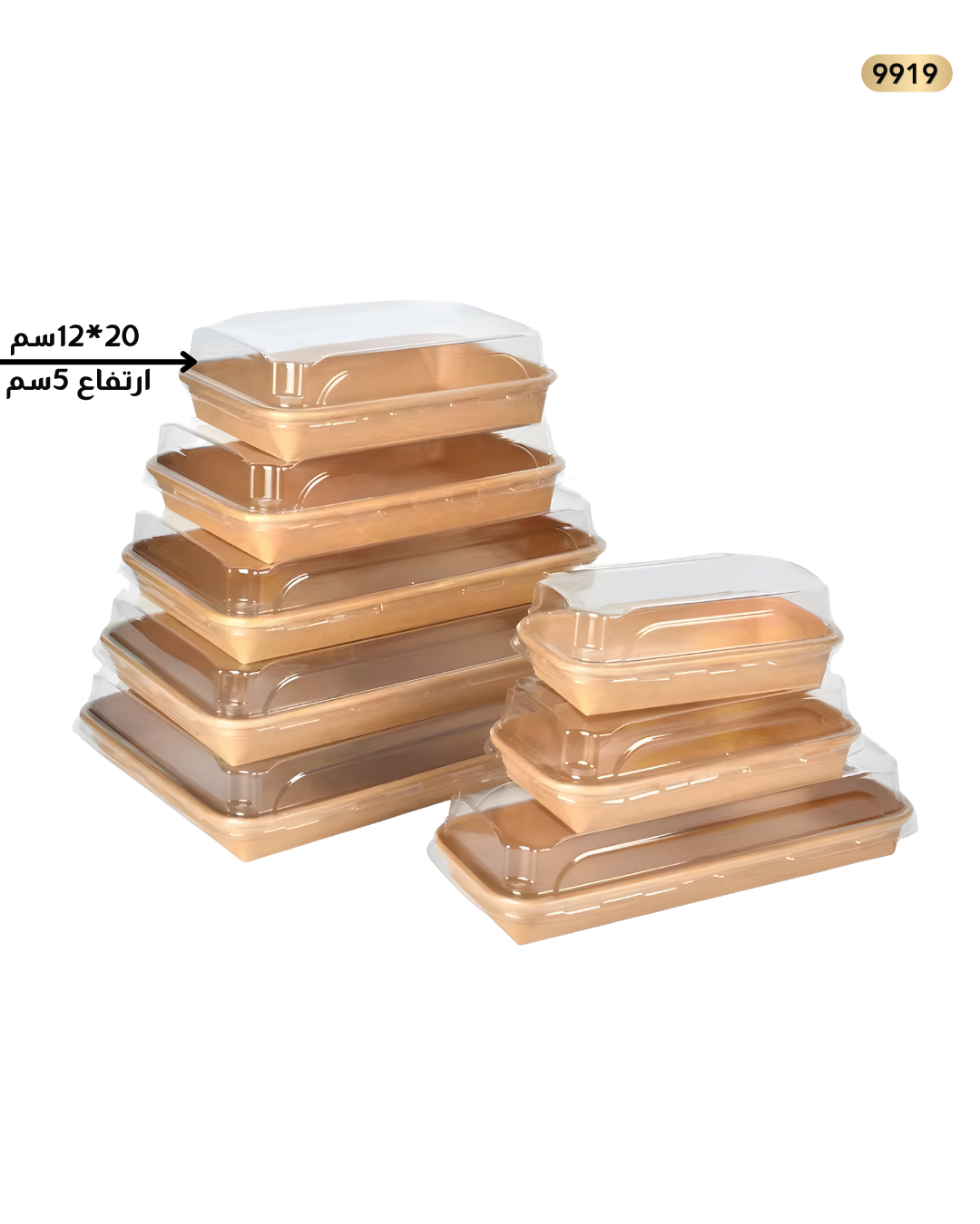 علب سوشي جرفت 20سم /12سم مع غطاء