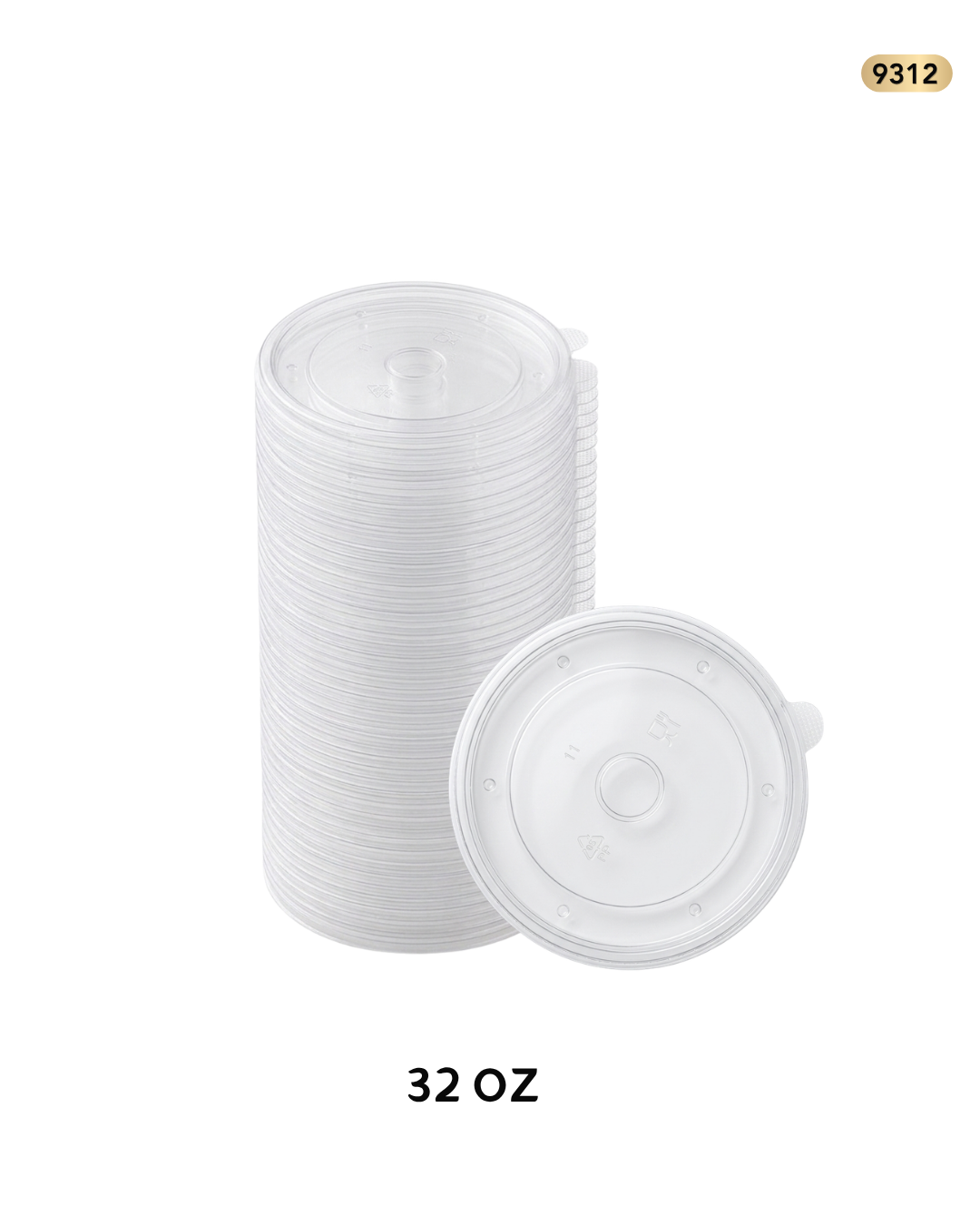 غطاء (شفاف) علب جرفت 32 أوز 1/50