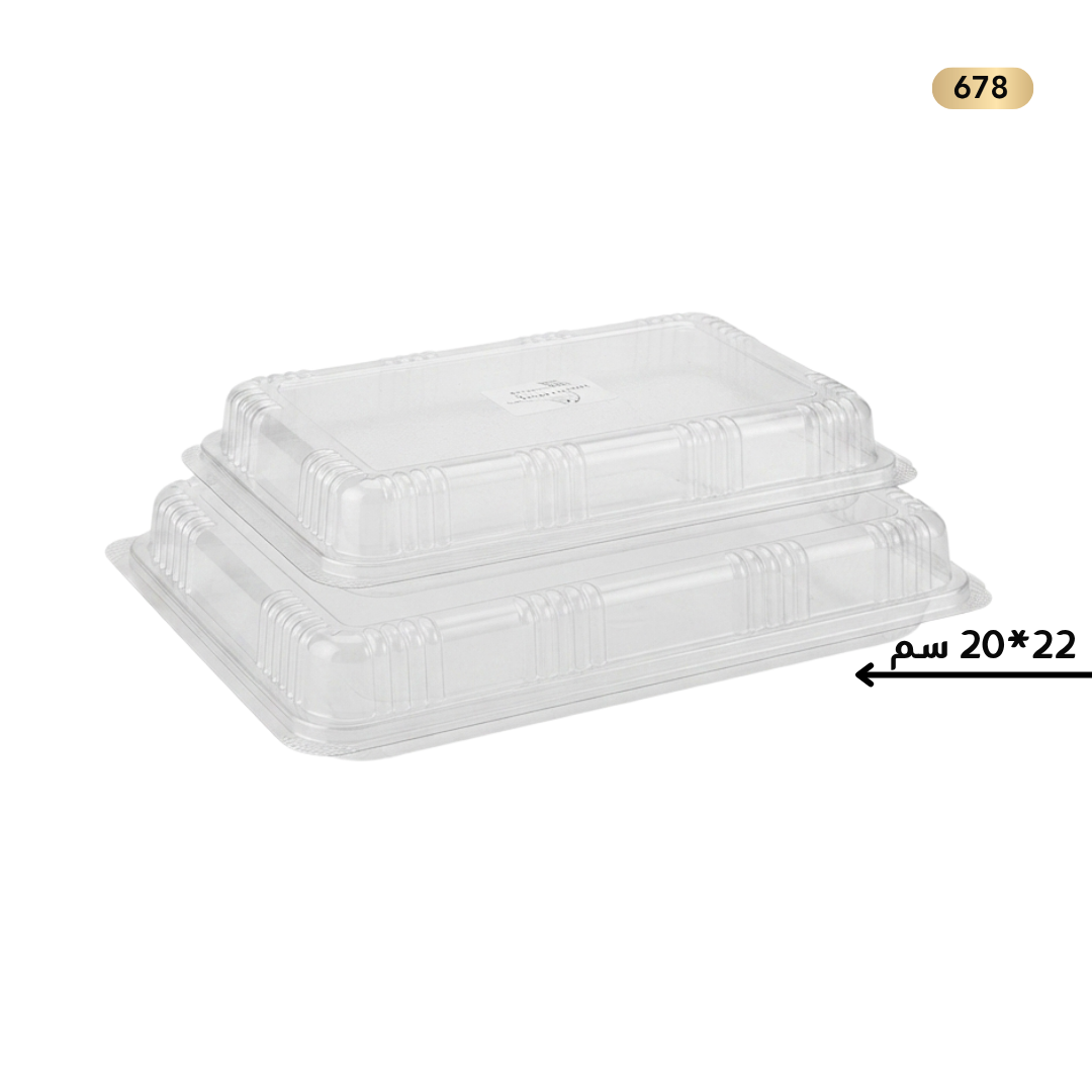 علب بلاستيك بقلاوة كبير
