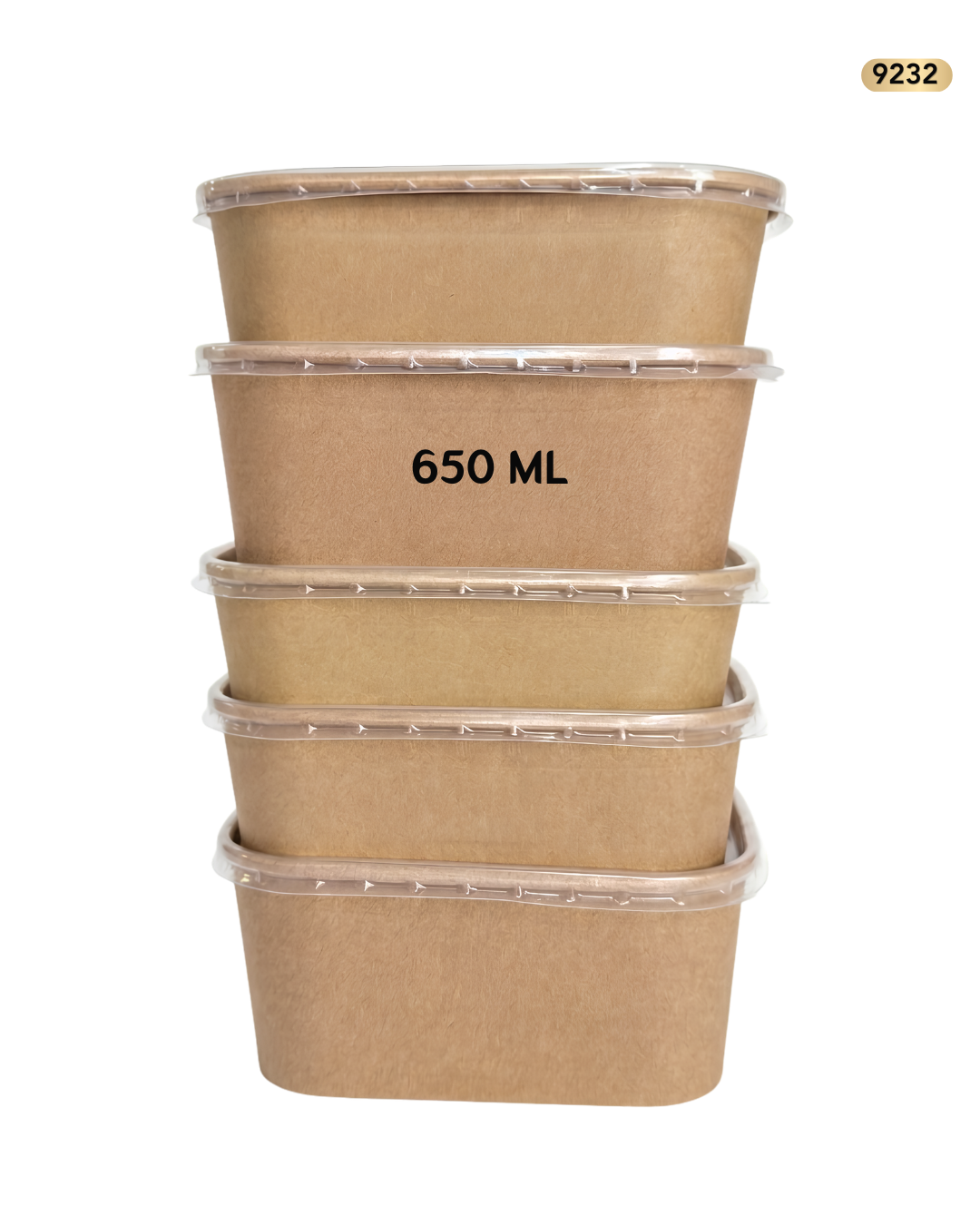 علب كرتون جرفت مستطيل 650 مل مع غطاء